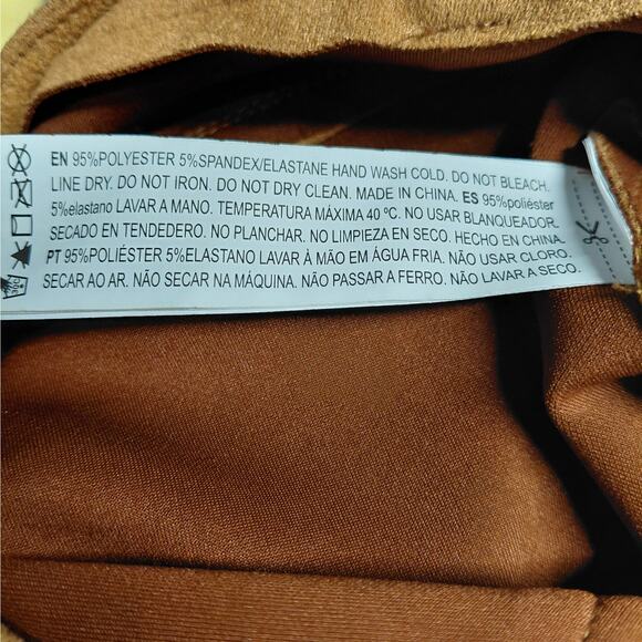 Womens Fringe Skirt Size Small Brown Faux Suede Coastal Cowgirl Western Mini Y2K - Picture 9 of 9